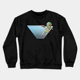 Retro Space Girl Crewneck Sweatshirt